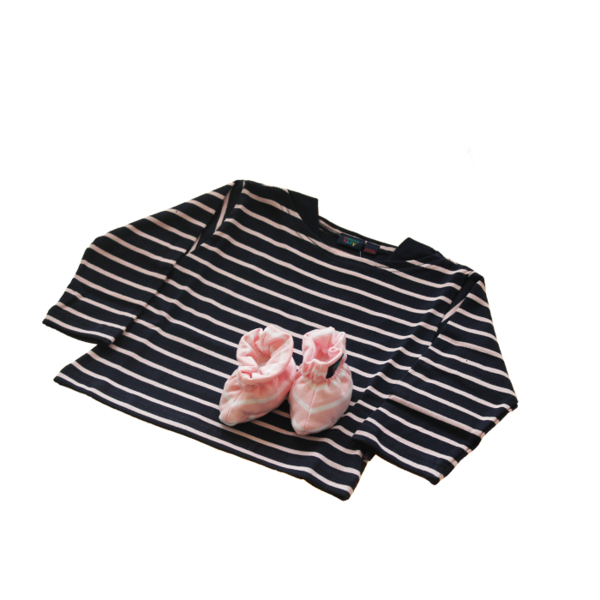 Babykleding cadeau set 2-delig marine/roze