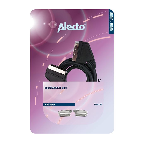 Audio Video Scart Kabel 21 pins 5 m SCART-50 Alecto
