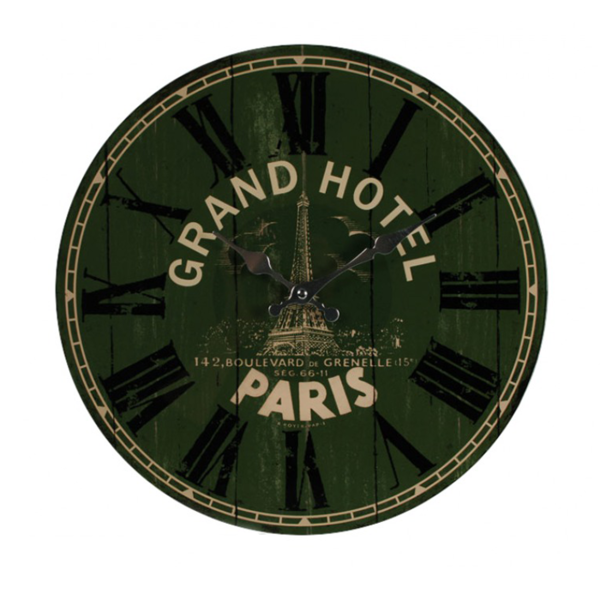 Wandklok Grand Hotel Paris 39 cm